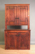 Pine stepback cupboard