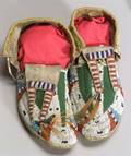 Central Plains Beaded Hide Mans Moccasins