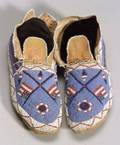 Central Plains Beaded Hide Mans Moccasins