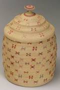 Northwest Twined Lidded Basket