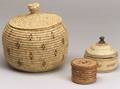Three Northwest Lidded Baskets
