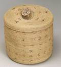 Northwest Polychrome Twined and Lidded Basket