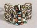 Southwest Silver and Stone Inlaid Bracelet