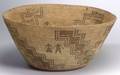 Large California Pictorial Basketry Bowl