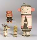 Four Southwest Polychrome Carved Wood Katsina
