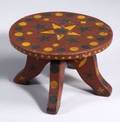 Miniature Paint Decorated Pine Stool