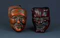 Japanese carved boxwood mask by DemeUnkyo