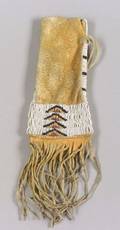 Southern Plains Beaded Hide Pouch