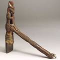 Polynesian Carved Wood and Stone Adze