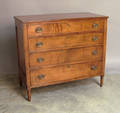 Pennsylvania Sheraton curly maple chest of drawers