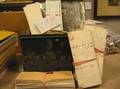 Lot of 19th Century Documents in a Painted Tin Document Box