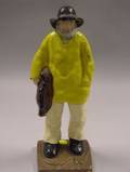 Painted Cast Iron Fisherman Doorstop