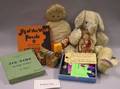 Lot of Miscellaneous Board Games Accessories Wooden Alphabet Blocks Stuffed Animals Dolls and Parts