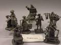 Collection of Twentytwo 1970s Franklin Mint Pewter Colonial Figurines