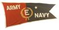 WWII Era United States ArmyNavy E Production Excellence Linen Flag