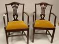 Pair of Chippendalestyle Mahogany Armchairs