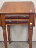 Late Federal Mahogany Dropleaf TwoDrawer Workstand