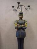 Polychrome Fiberglass Continental Uniformed Figural