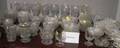 Large Lot of Colorless Pressed Pattern Glass Tableware
