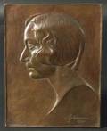 American School 20th Century Relief Portrait