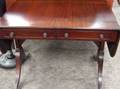 Duncan Phyfe Style Mahogany Dropleaf Sofa Table