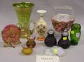 Twentythree Pieces of Assorted Victorian Art Glass