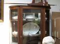 Early 20th Century Oak Dshaped China Cabinet
