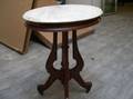 Victorian Oval White Marbletop Walnut Stand