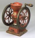 Enterprise Mfg Co Red Painted Cast Iron Coffee Mill