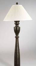 Classical Revival Ebonized Turned Wood Floor Lamp