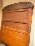 Late Victorian Carved Mahogany and Mahogany Veneer Bed