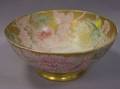 European Gilt and Handpainted Chrysanthemum Decorated Porcelain Punch Bowl