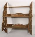 Victorian Walnut Fretsided ThreeTier Hanging Shelf