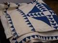 Blue and White Cotton Patchwork Quilt