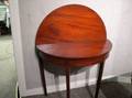 Federal Mahogany Inlaid Demilune Card Table
