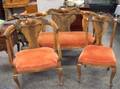 ThreePiece Late Victorian Carved Birch and Mahogany Veneer Parlor Suite