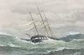 Charles Porter Brown American 18551930 Storm Tossed Ship