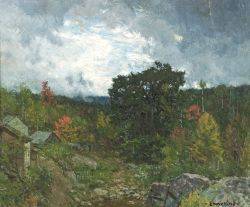 John Joseph Enneking American 18411916 Storm ApproachingAn Autumnal Landscape