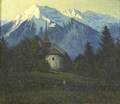 Vivian Milner Akers American 18861966 The Niesen and the Little Church at Einigen on the Shore of the Lake of Thun