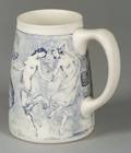 Warren B Davis American 18651928 Ceramic Mug with Dancing Nymph Motif