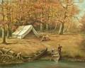 Hugo A Possner American 19th20th Century Setting up Camp