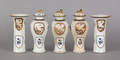 Chinese export porcelain five piece garniture set ca 1790