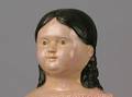 Early Papiermache Doll with Long Molded Curls