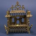 Bronze Polish Synagogue Style Hanukah Lamp