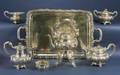 Sevenpiece Sterling Rococo Revival Tea and Coffee Service
