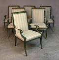 Set of six Kargas Japanned armchairs