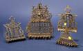 Group of Four North Africanstyle Cast Bronze Hanukah Lamps