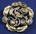 Sterling Silver and Moonstone Brooch