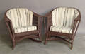 Two wicker armchairs