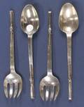 Four Mexican Sterling Flatware Serving Items